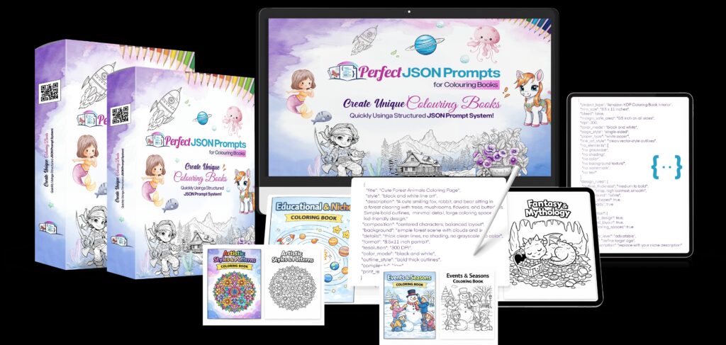 Perfect JSON Prompts for Colouring Books